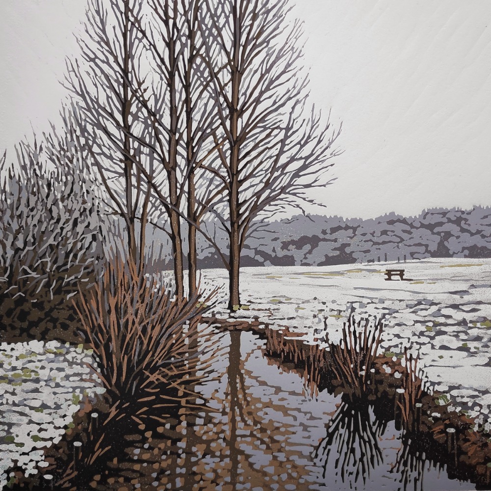 Snowy Riverbank by Alexandra Buckle